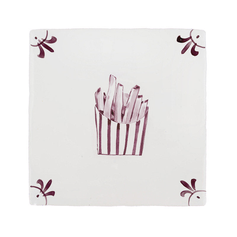 French Fries Delft Tile
