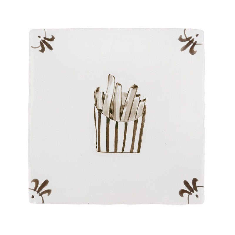 French Fries Delft Tile