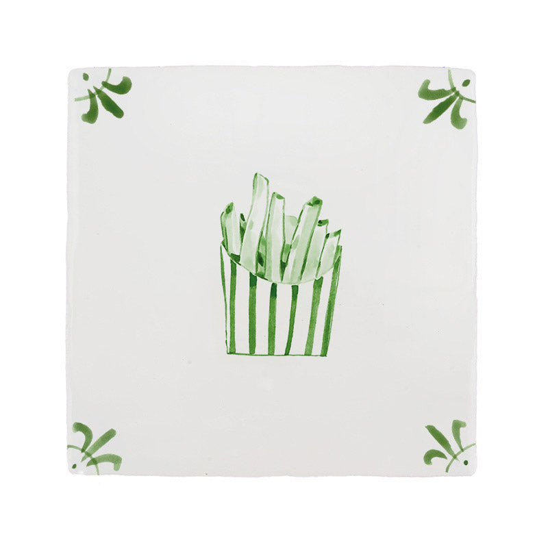 French Fries Delft Tile