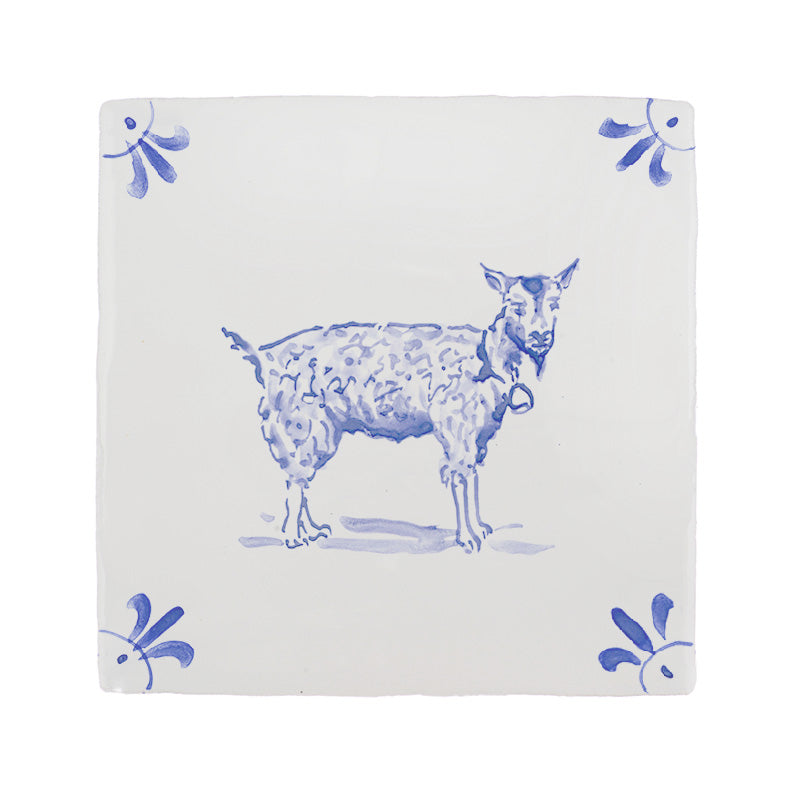Goat Delft Tile