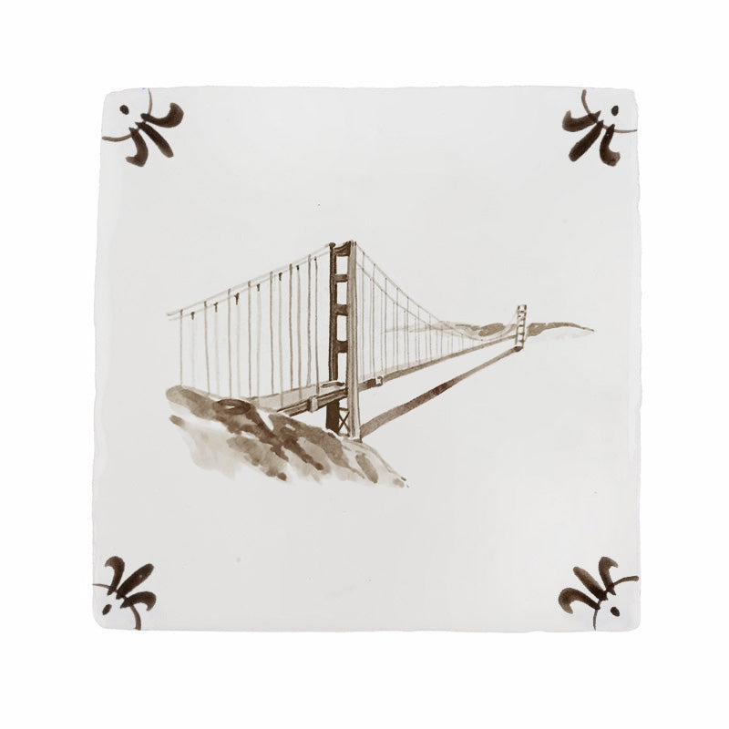 Golden Gate Bridge Delft Tile