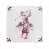 Golfer Delft Tile