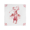 Golfer Delft Tile