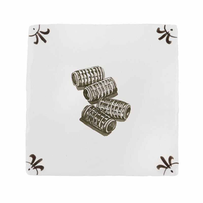 Hair Curlers Delft Tile