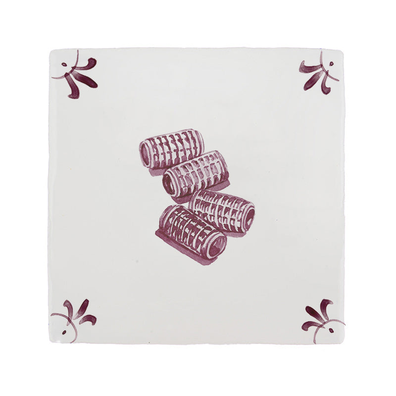 Hair Curlers Delft Tile