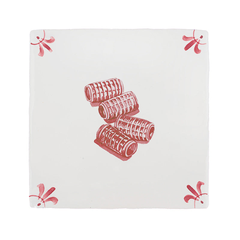 Hair Curlers Delft Tile