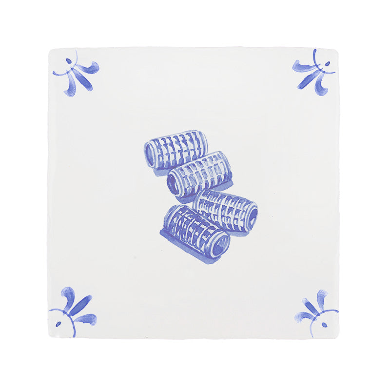 Hair Curlers Delft Tile