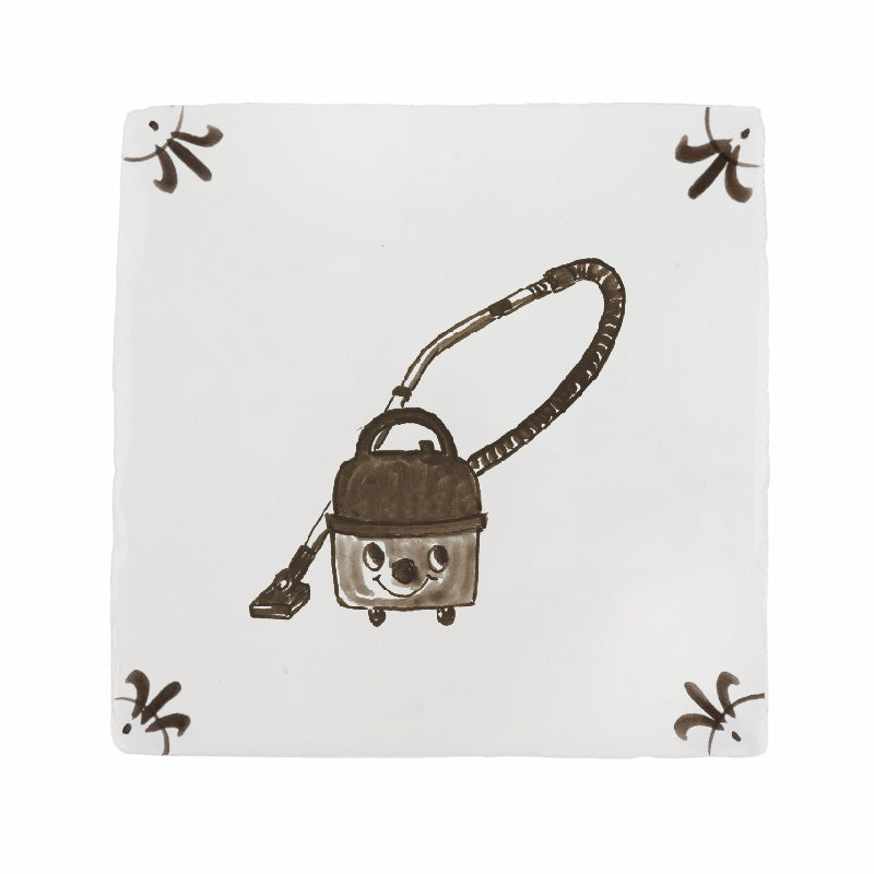 The Happy Hoover Delft Tile