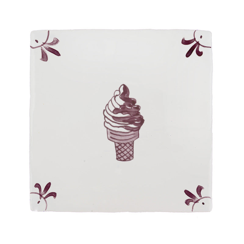 Ice Cream Twist Delft Tile