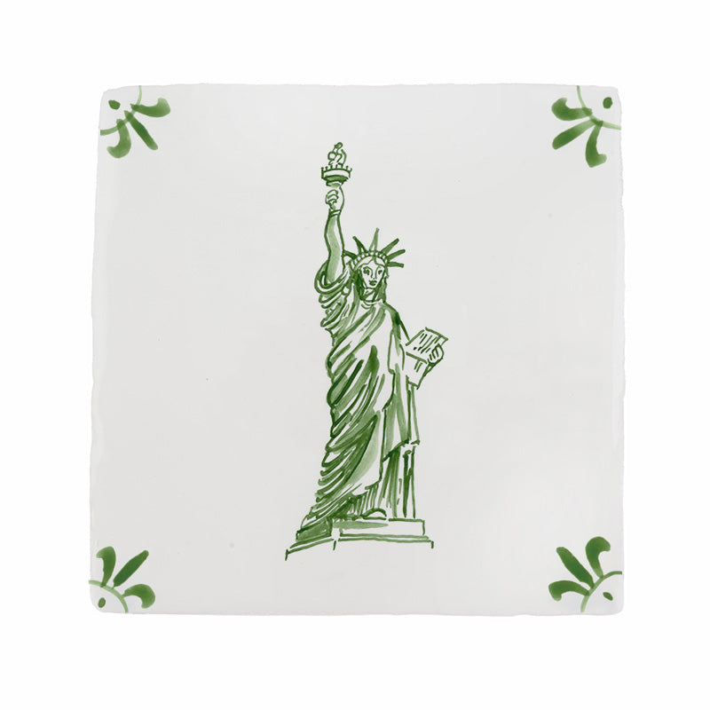 Lady Liberty Delft Tile