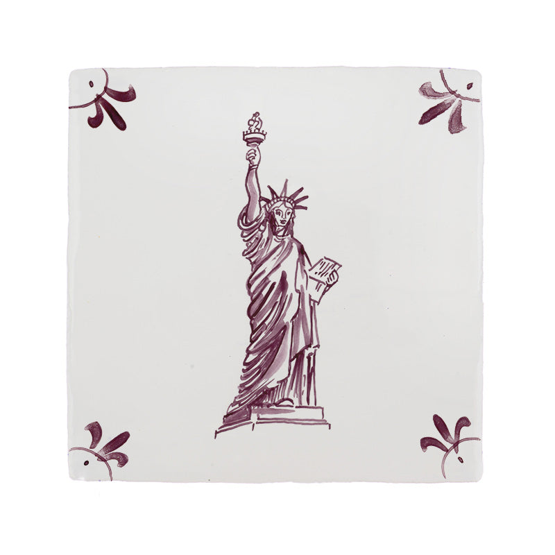 Lady Liberty Delft Tile