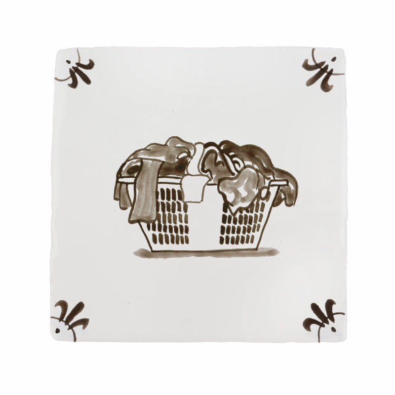 Washing Basket Delft Tile
