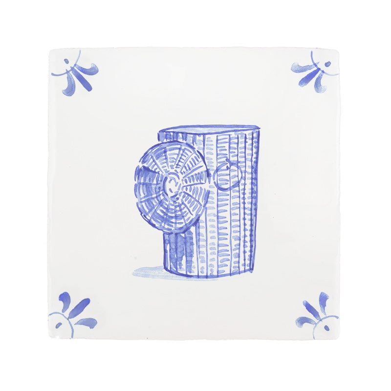Laundry Basket Delft Tile
