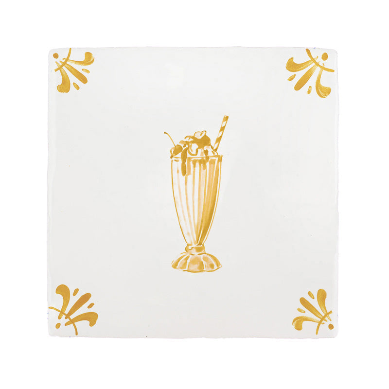 Milkshake Delft Tile