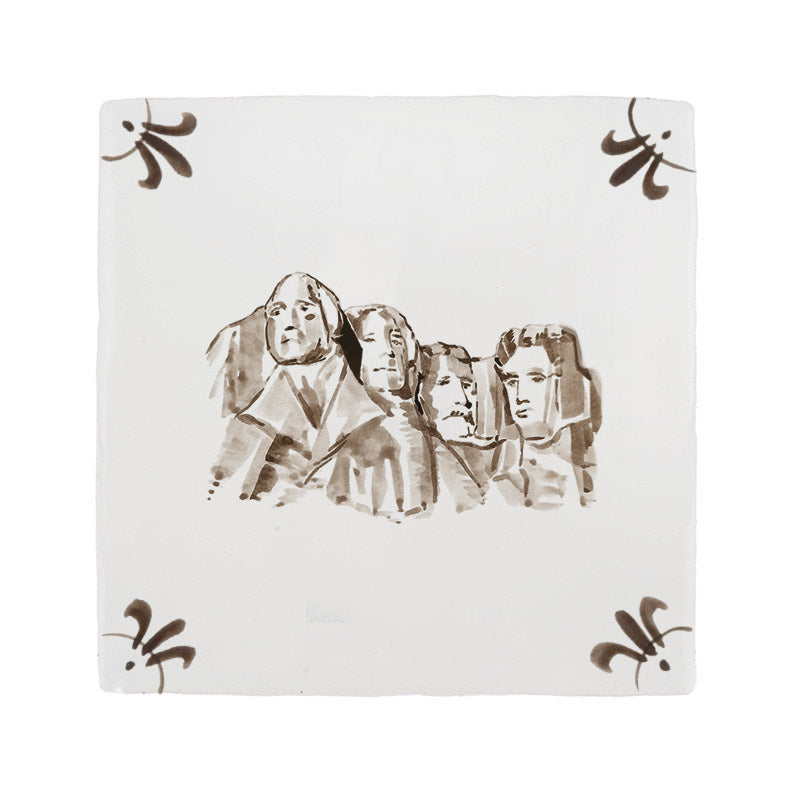 Mount Rushmore Delft Tile