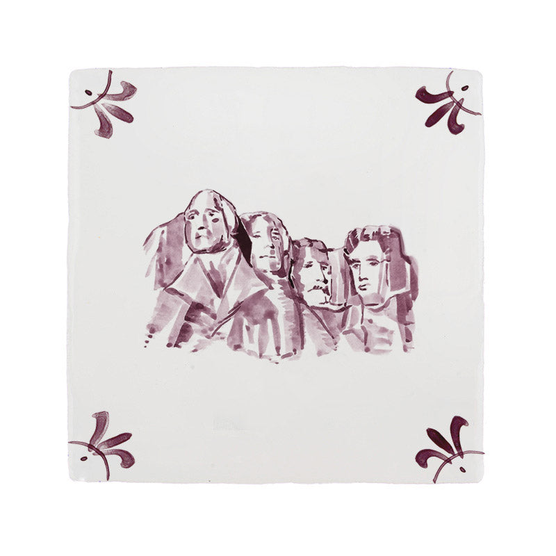 Mount Rushmore Delft Tile