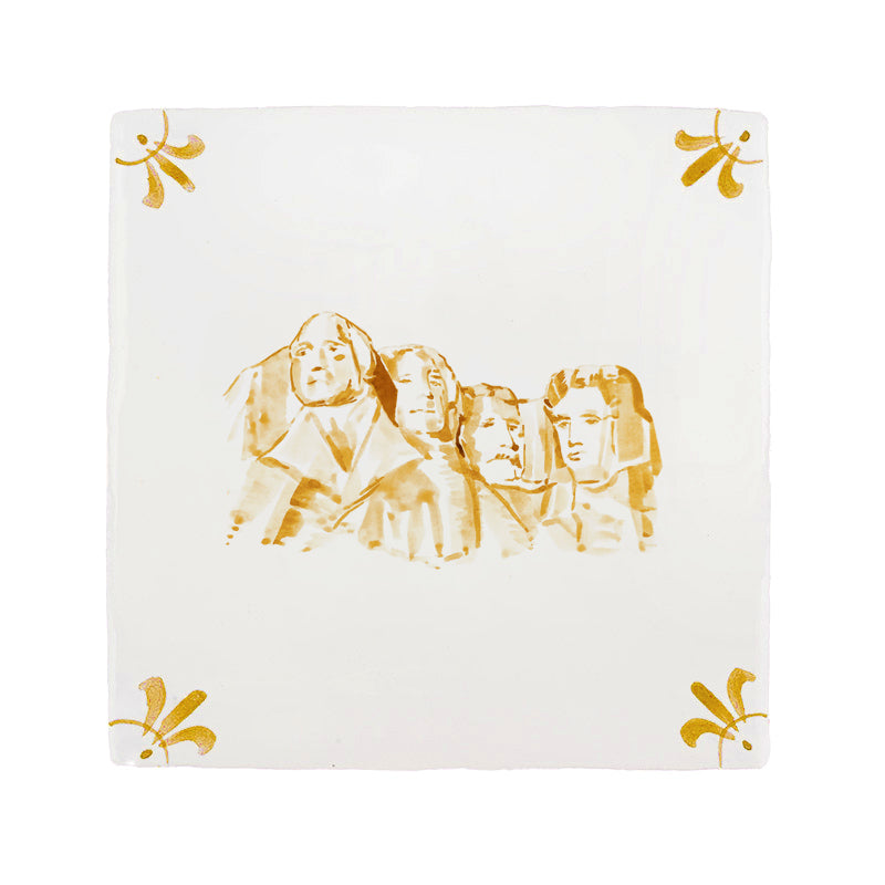 Mount Rushmore Delft Tile