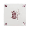 Needle and Thread Spool Delft Tile