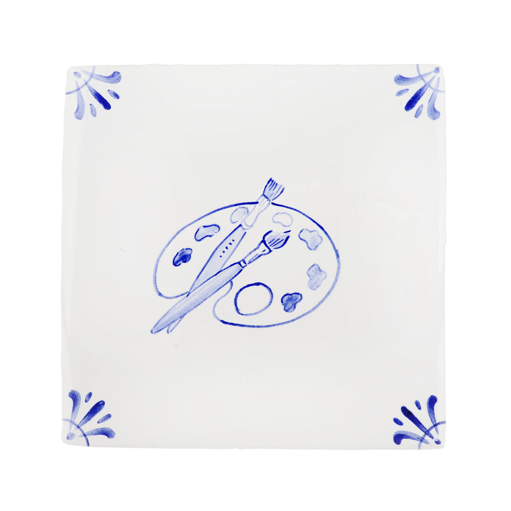 Artist Palette Delft Tile