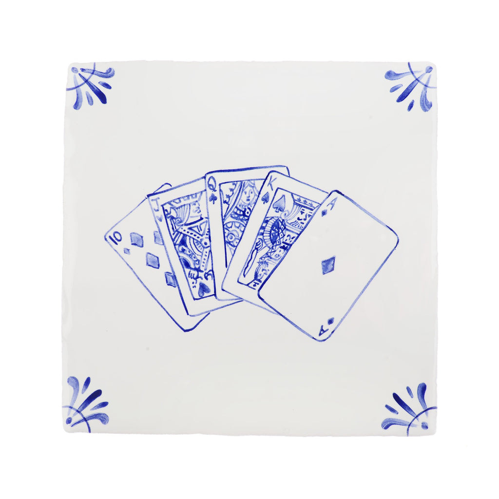 Royal Flush Poker Delft Tile