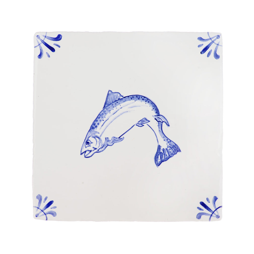 Beauly Salmon Delft Tile