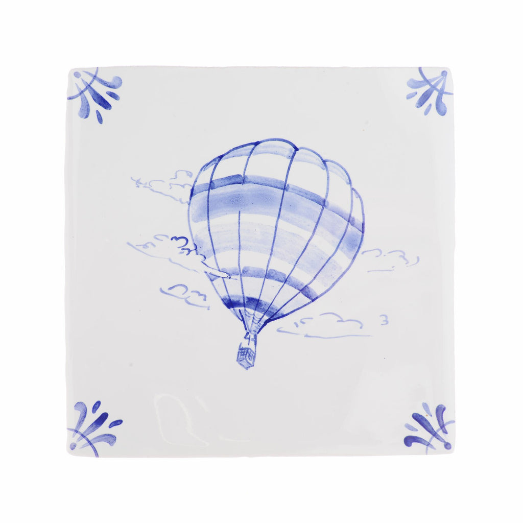Hot Air Balloon Delft Tile
