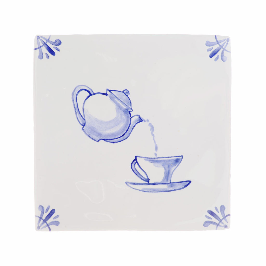 Tea Time Delft Tile