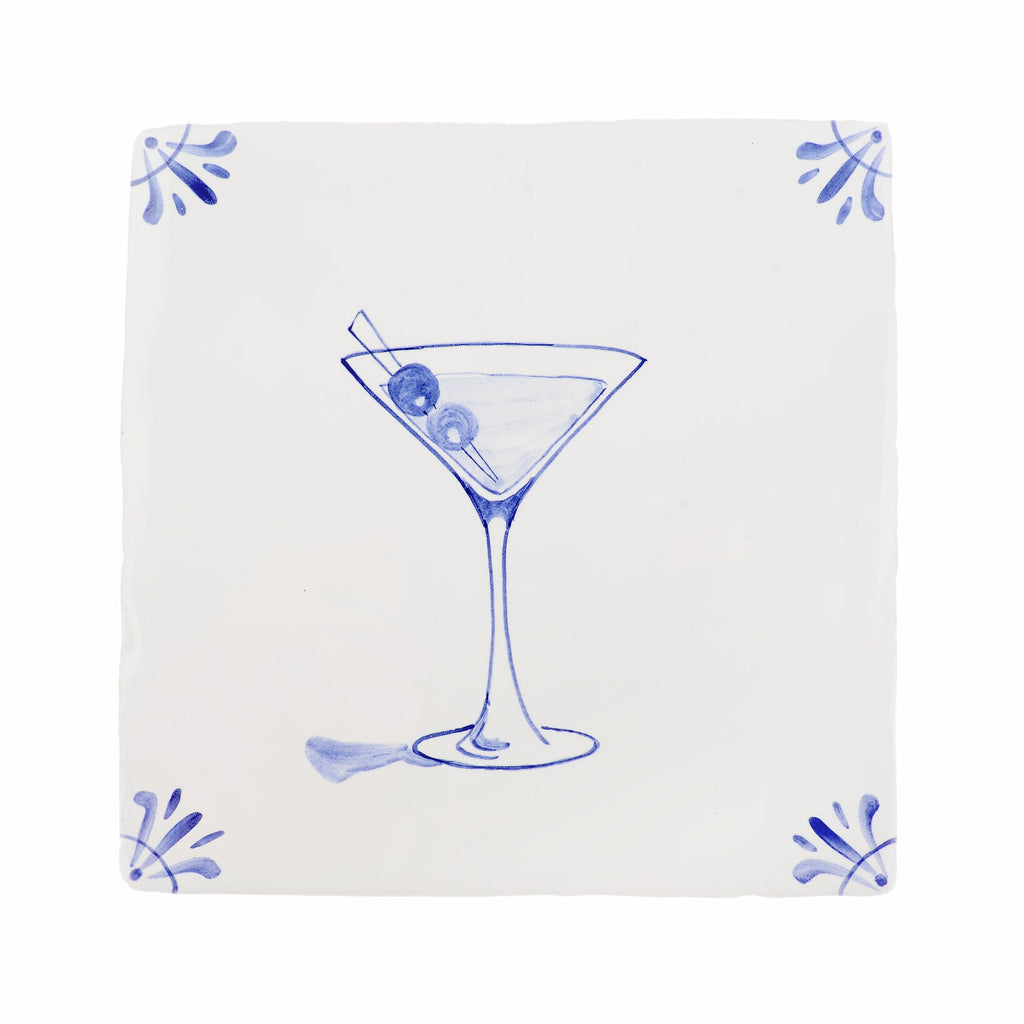 Extra Dirty Martini Delft Tile