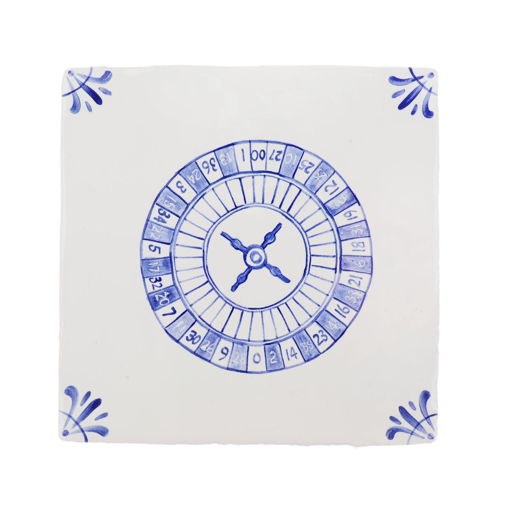 Roulette Wheel Delft Tile