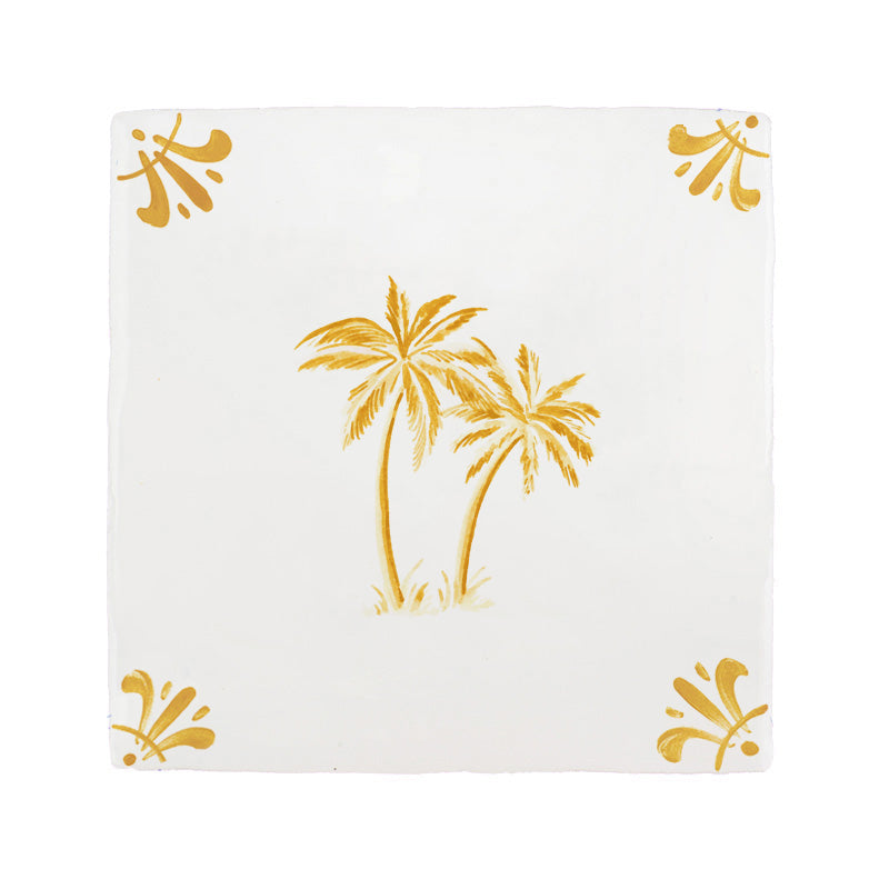 Palm Trees Delft Tile