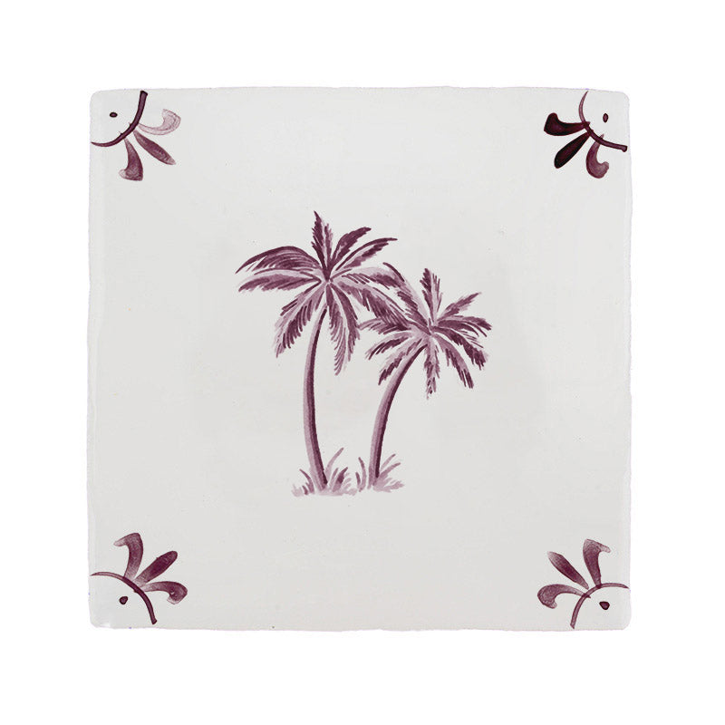 Palm Trees Delft Tile