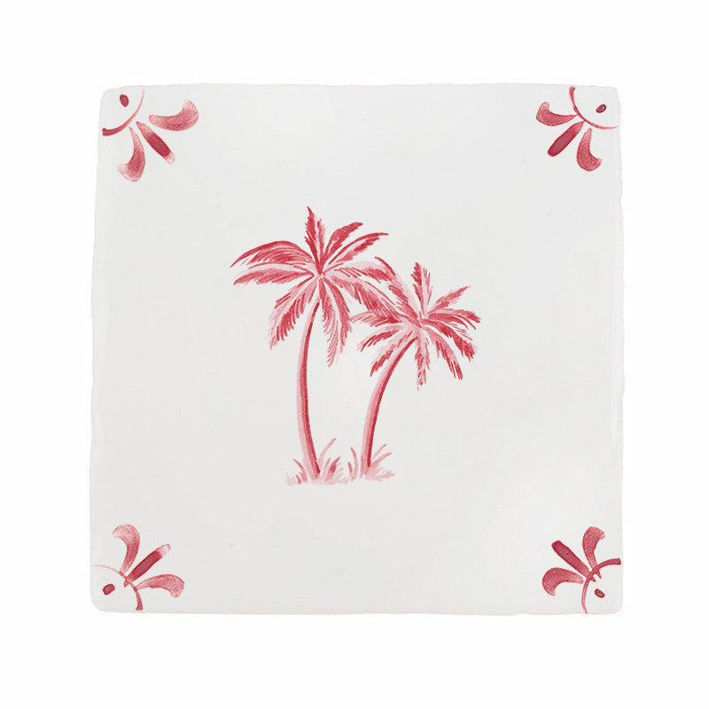 Palm Trees Delft Tile