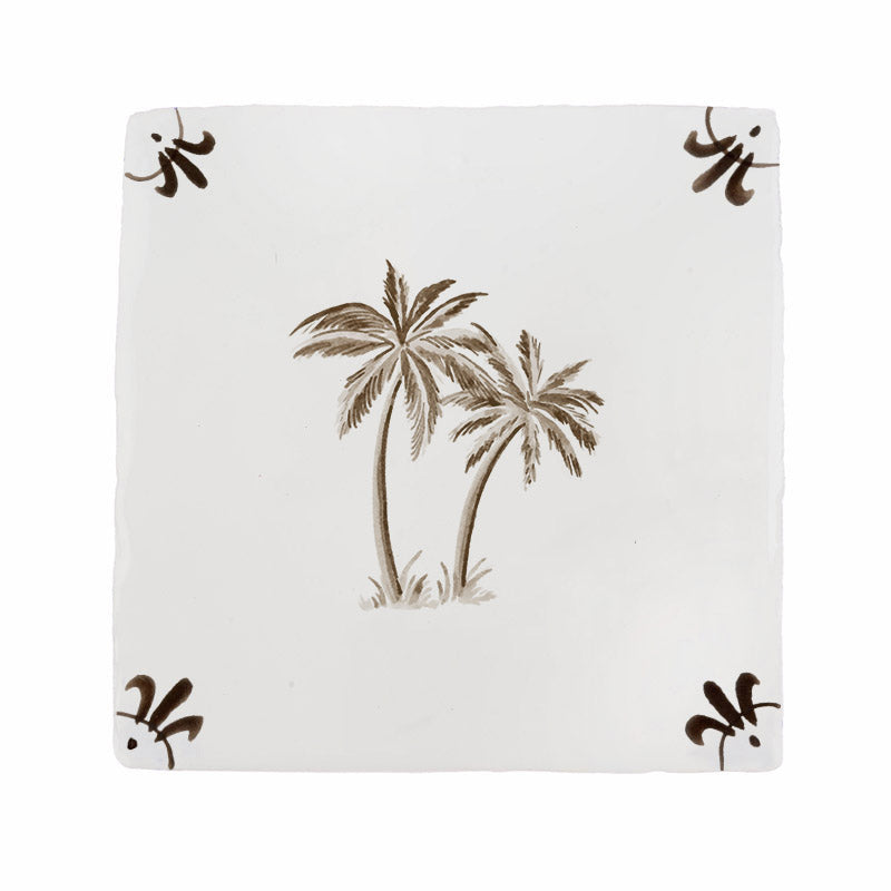 Palm Trees Delft Tile