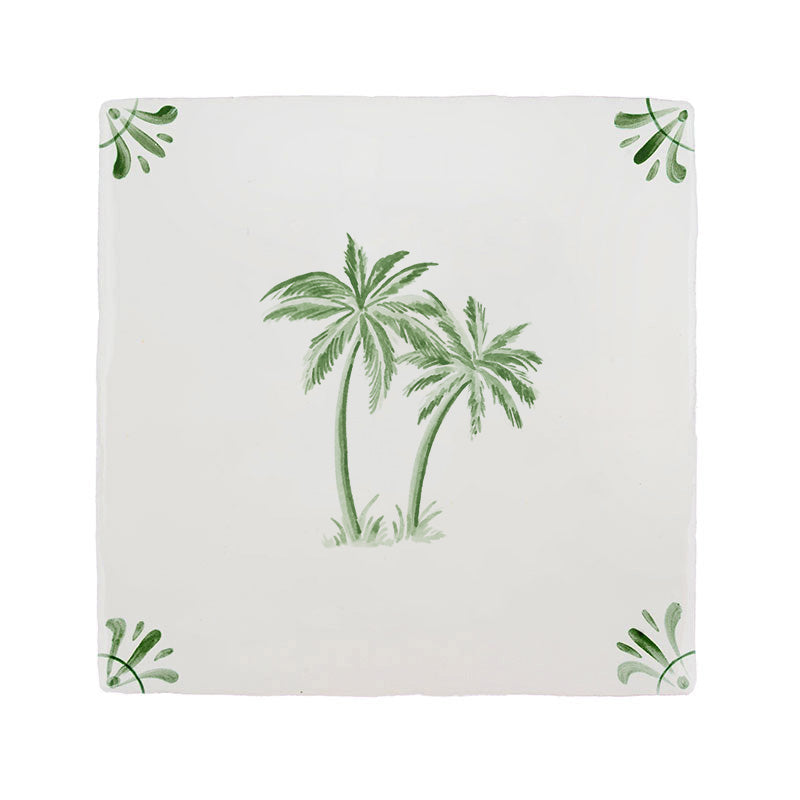 Palm Trees Delft Tile