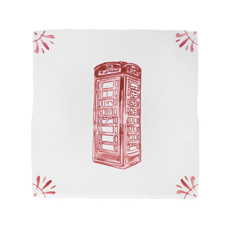 Telephone Box Delft Tile