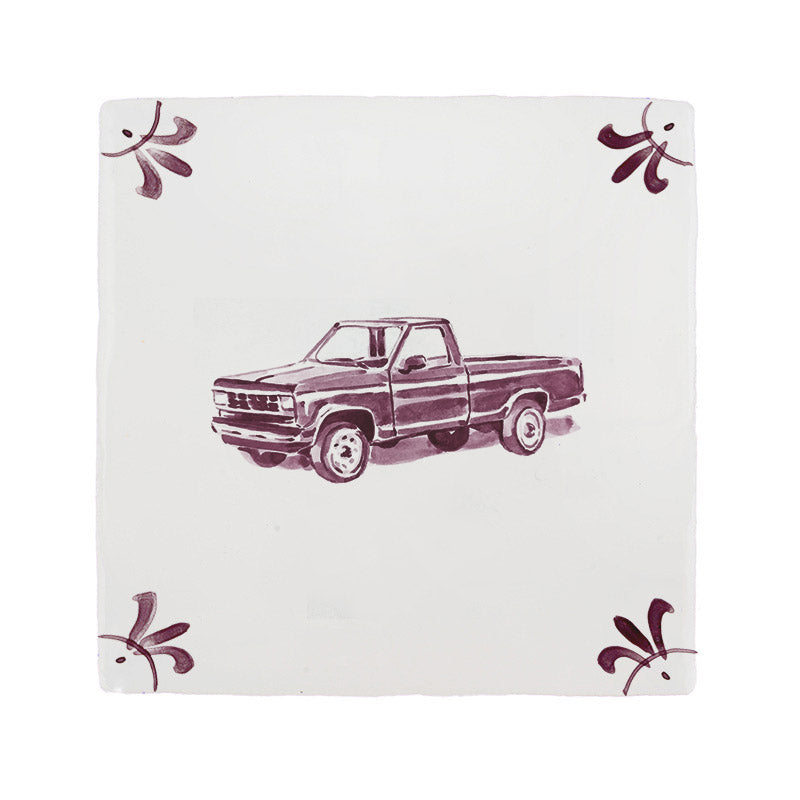 Pick Up Truck Delft Tile