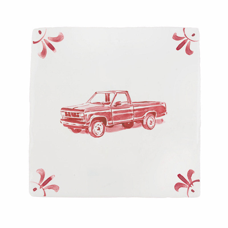 Pick Up Truck Delft Tile