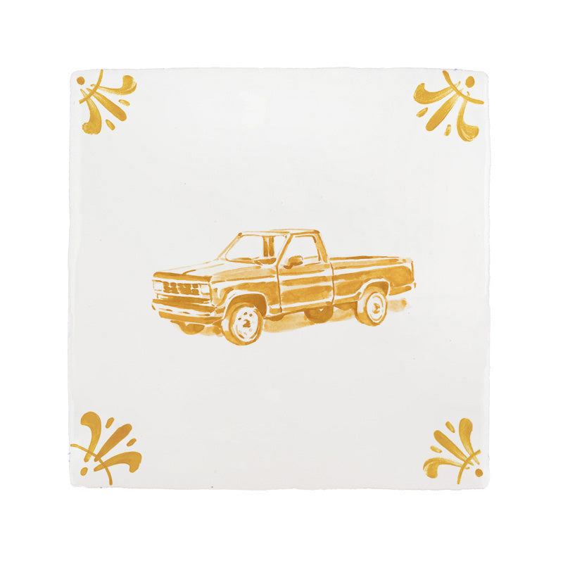 Pick Up Truck Delft Tile