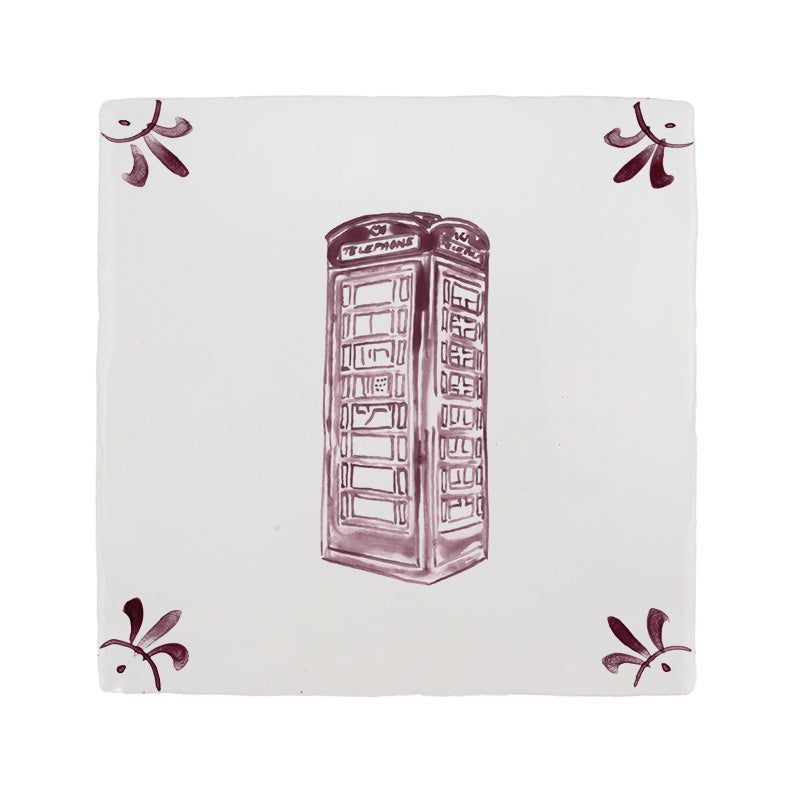 Telephone Box Delft Tile