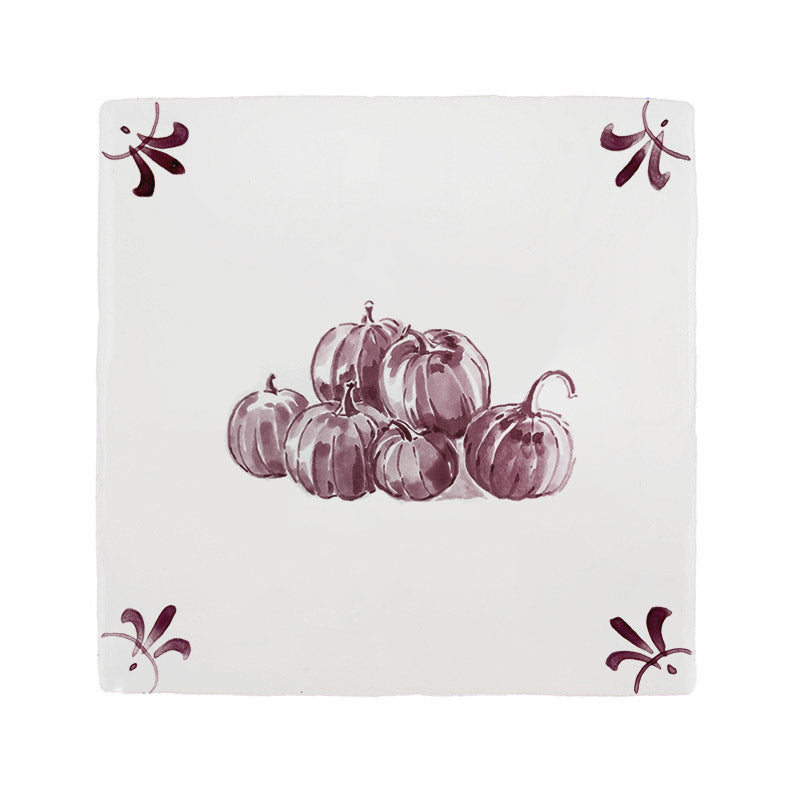 Pumpkin Patch Delft Tile