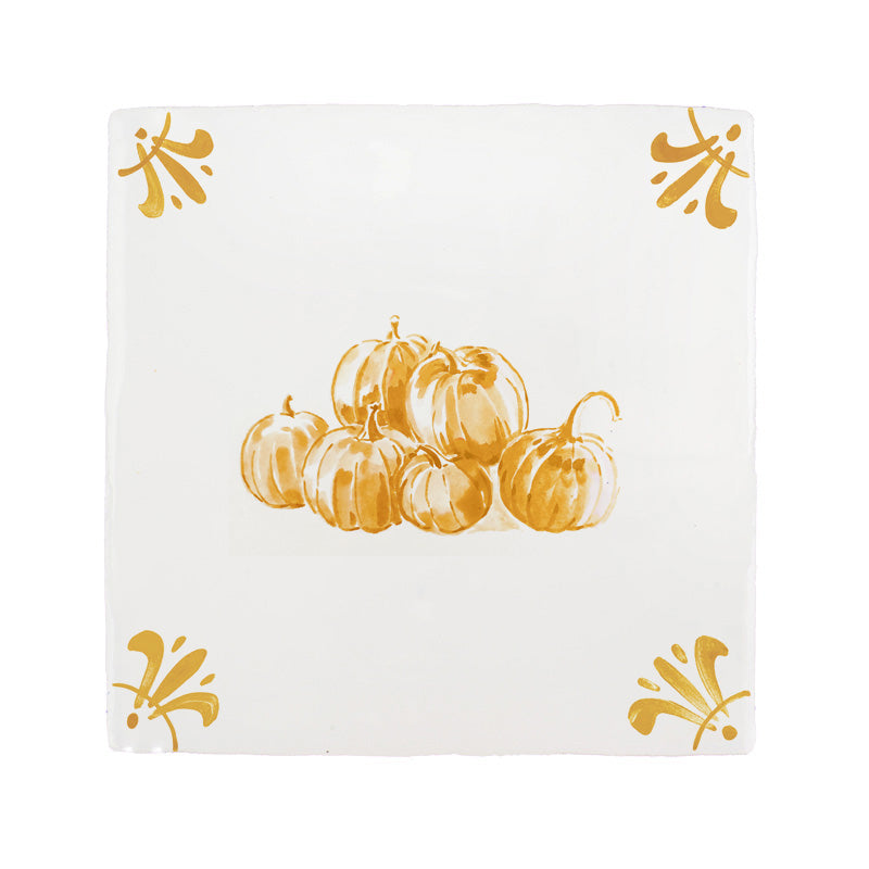Pumpkin Patch Delft Tile