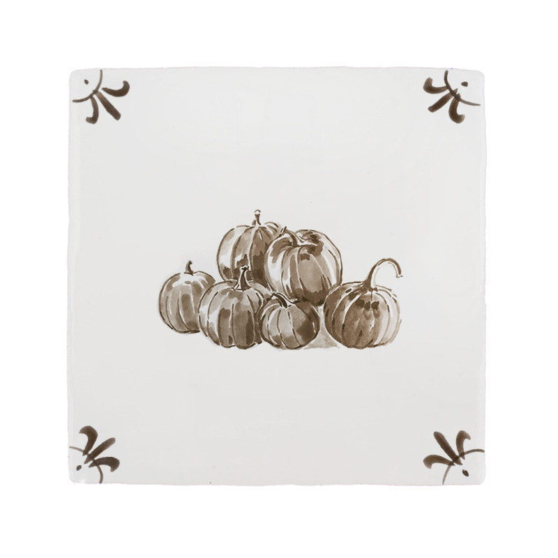 Pumpkin Patch Delft Tile