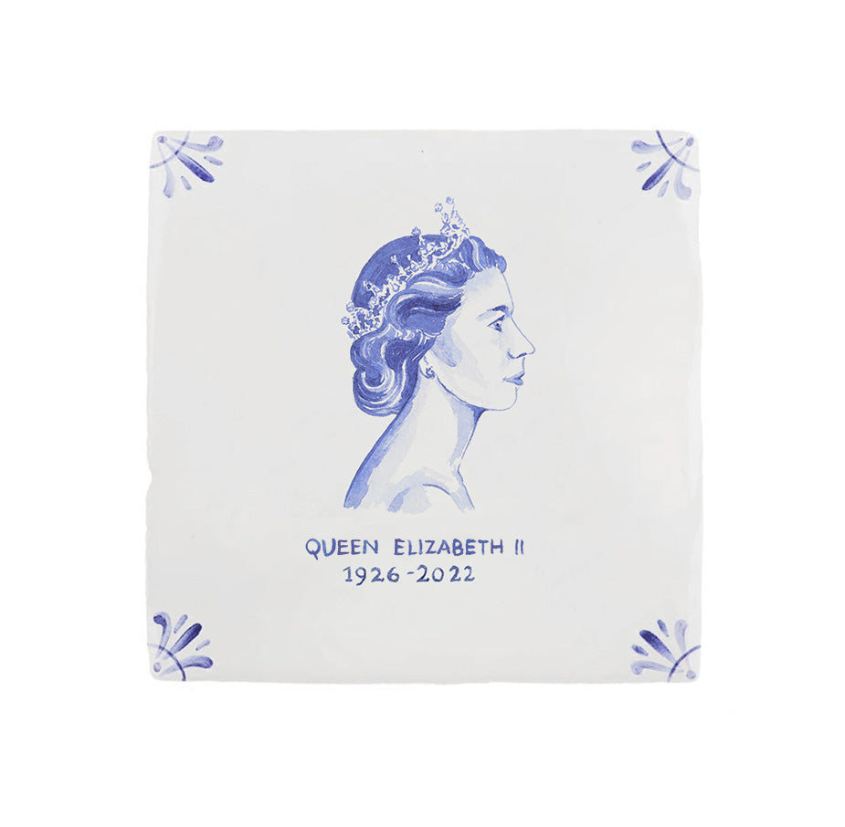 HRH Queen Elizabeth II Delft Tile