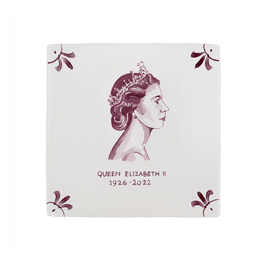 HRH Queen Elizabeth II Delft Tile