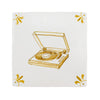 Vinyl Record Player Delft Tile