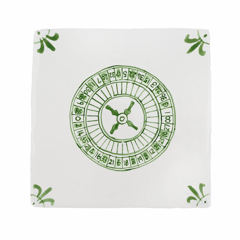 Roulette Wheel Delft Tile