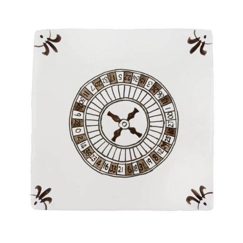 Roulette Wheel Delft Tile