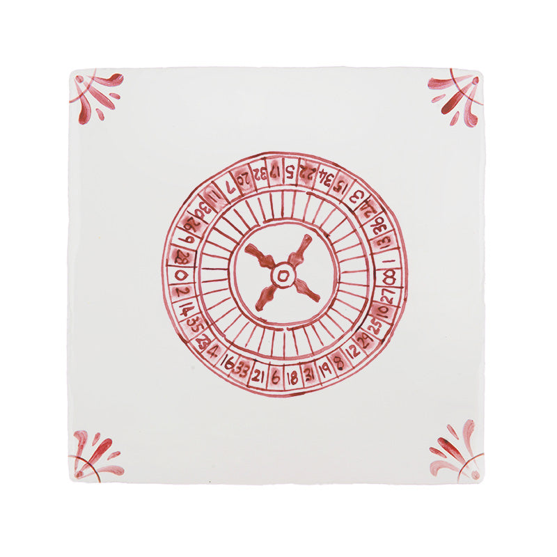 Roulette Wheel Delft Tile