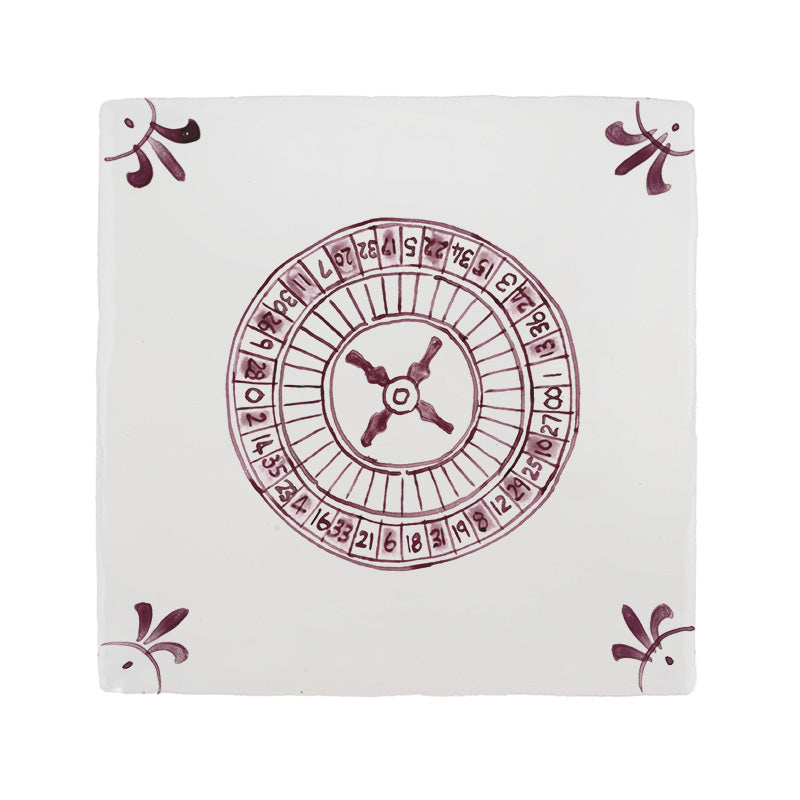 Roulette Wheel Delft Tile