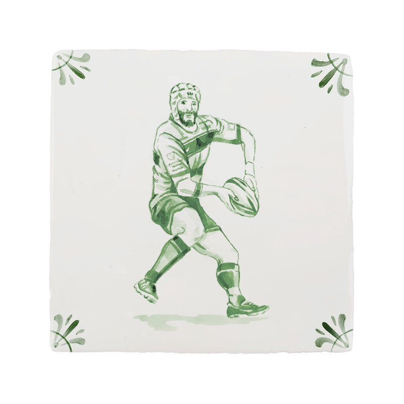 Rugby Player Delft Tile